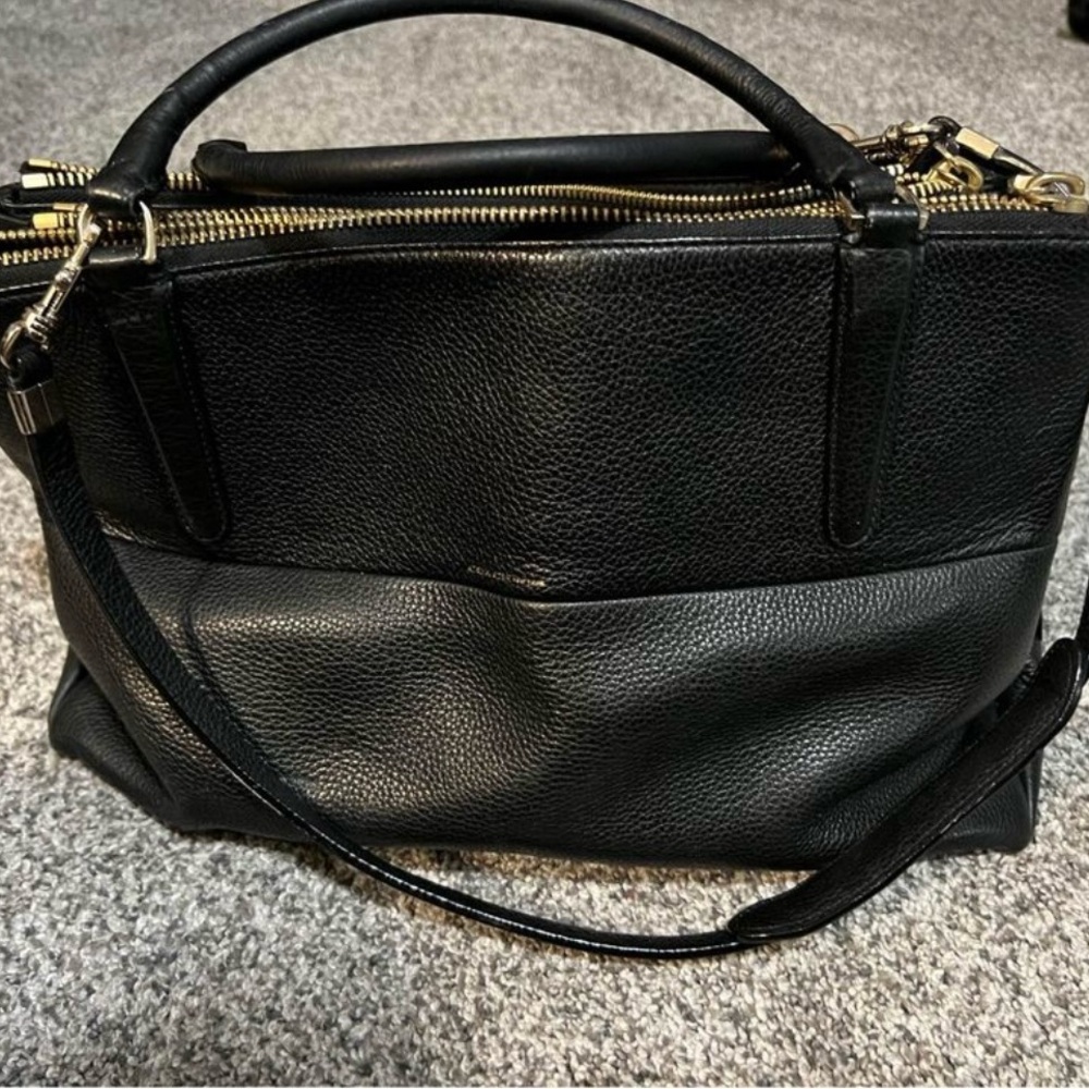 COACH Borough Bag Black with Brass hardware